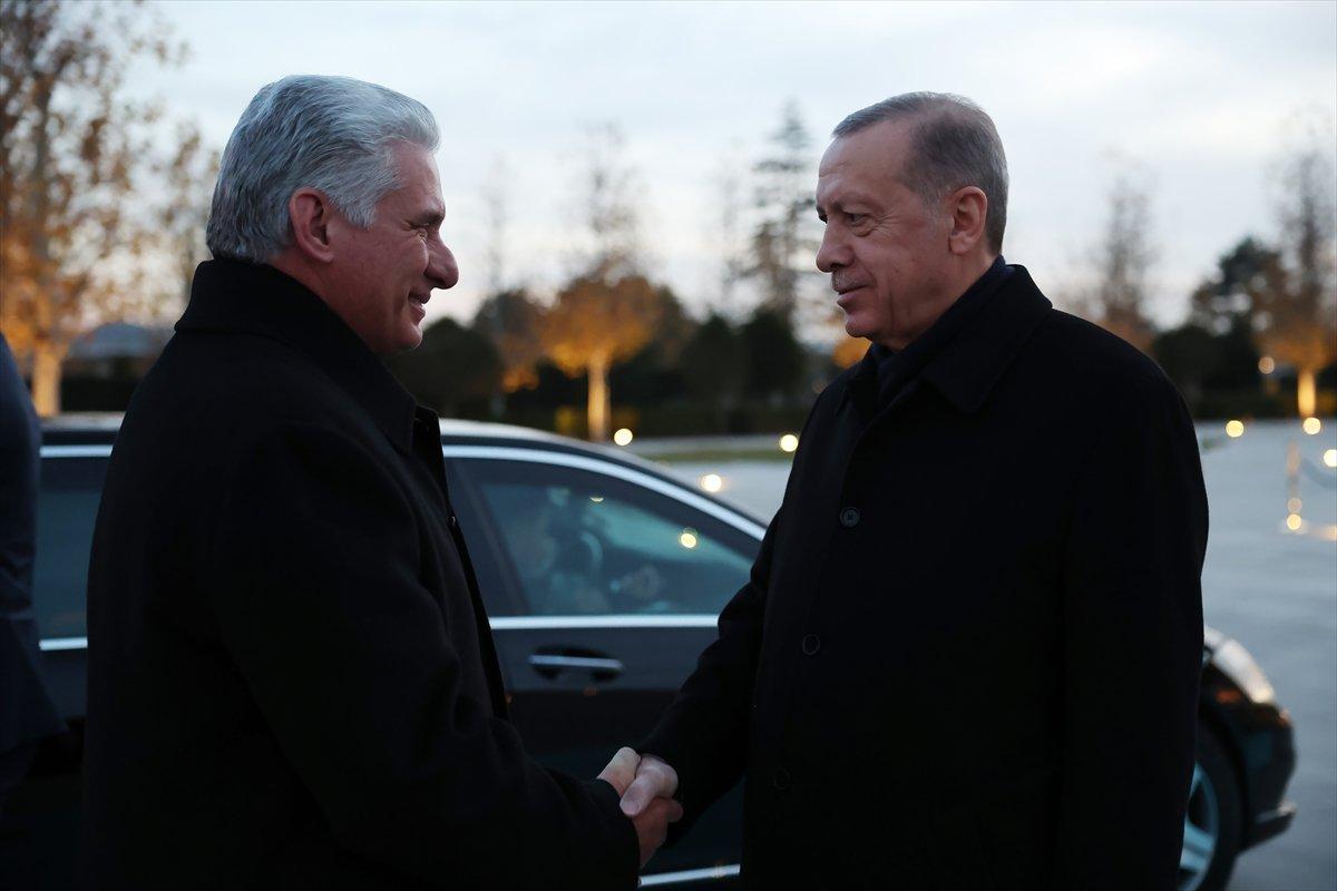 Küba Devlet Başkanı Canel Ankara'da