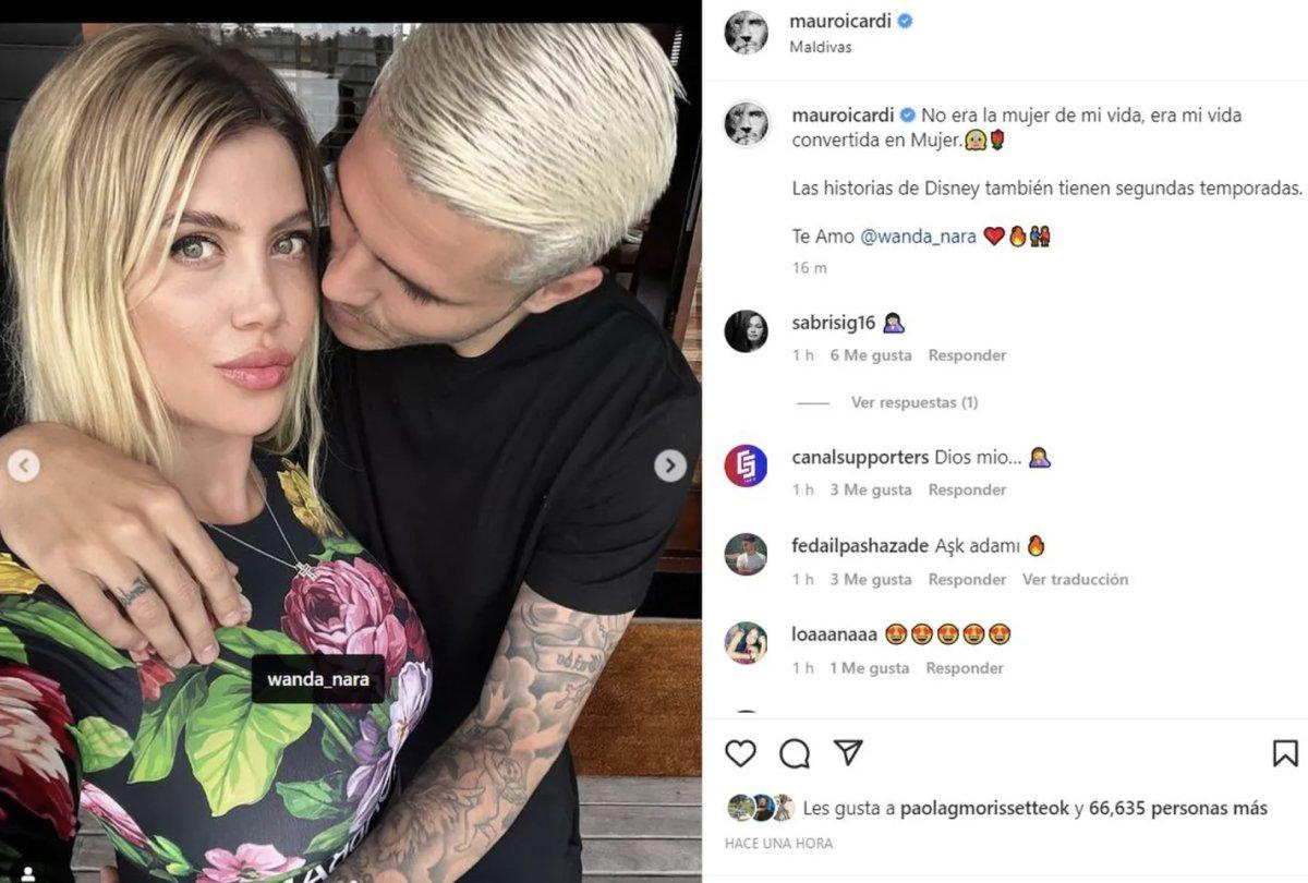 Mauro Icardi'den Wanda Nara paylaşımı