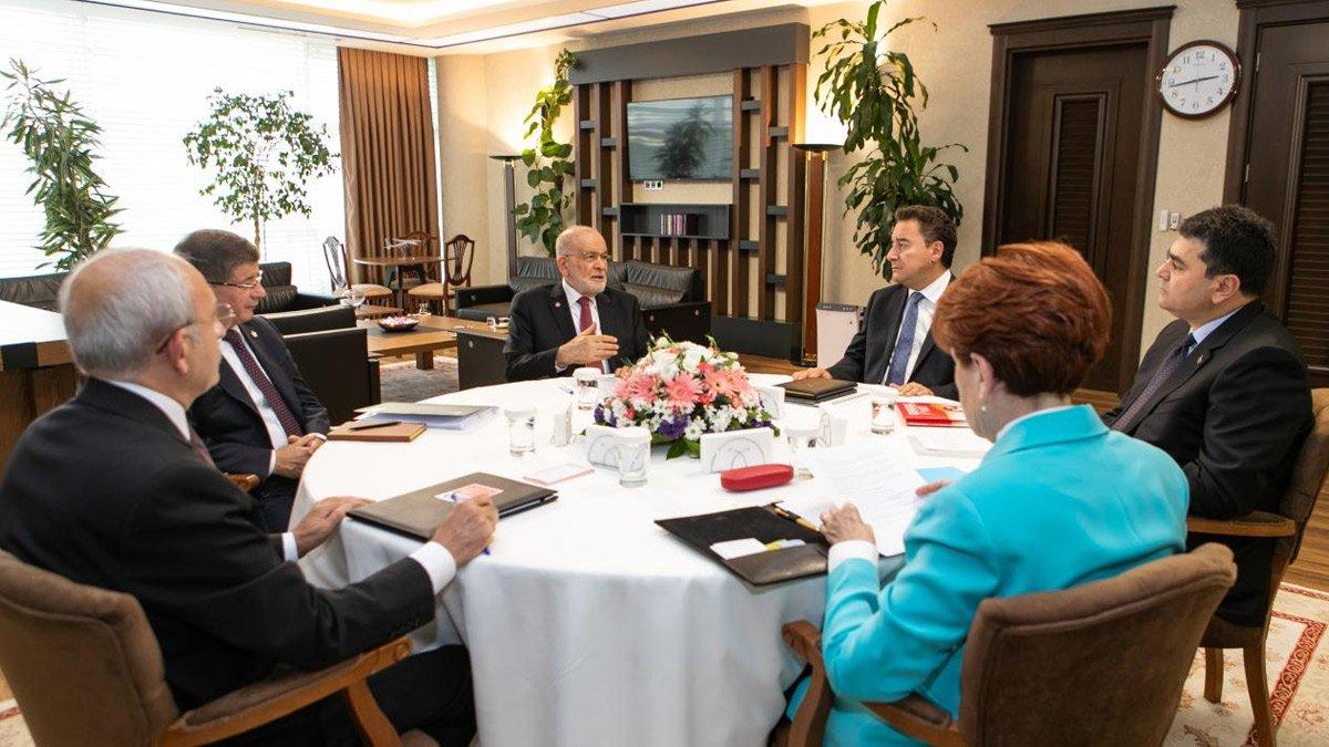 Altılı masanın anayasa çalışması hazır