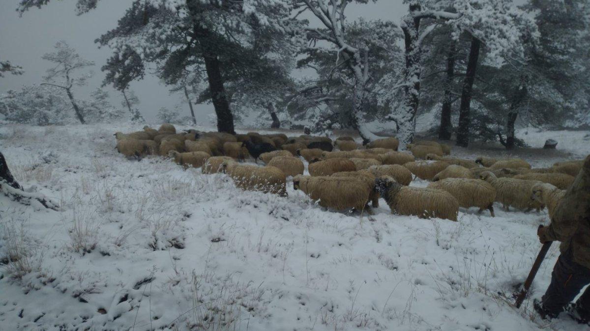 Tokat'ta kar yağışı ile göl ve yaylalar beyaza büründü