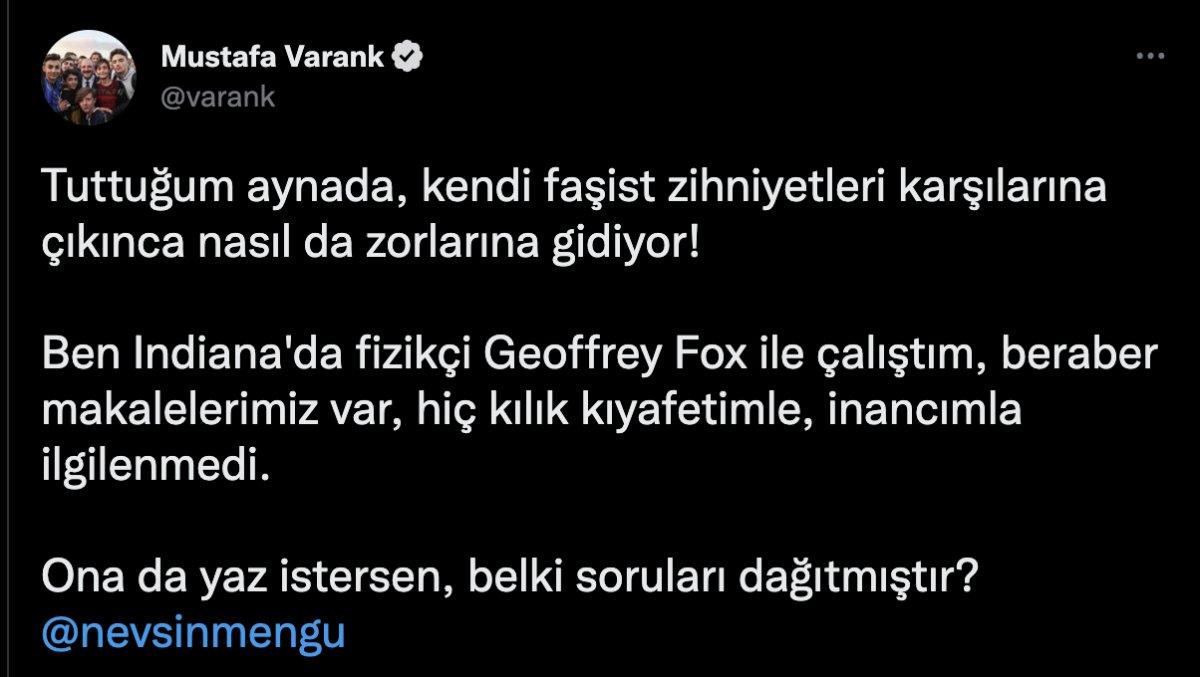 Sanayi Bakanı Mustafa Varank'tan Nevşin Mengü'nün iddiasına yanıt