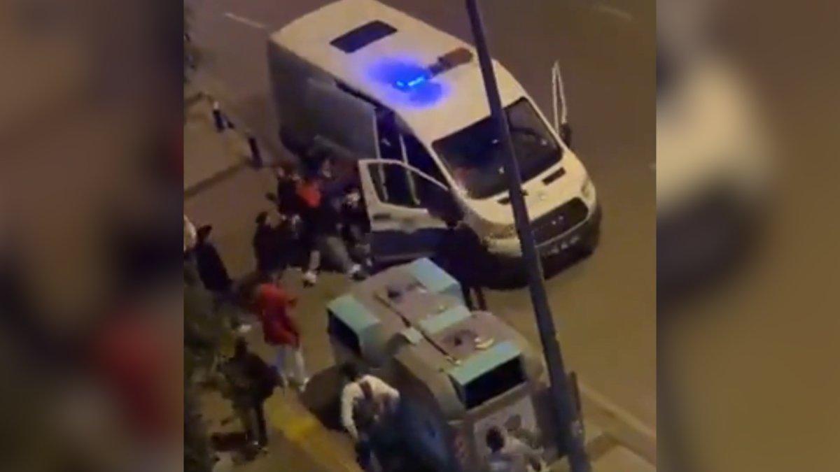 Göztepeli ve Altaylı taraftarlar sokakta birbirine girdi