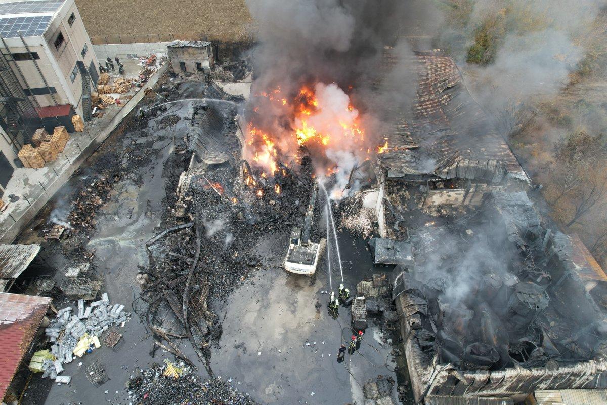 Denizli'de fabrikada yangın