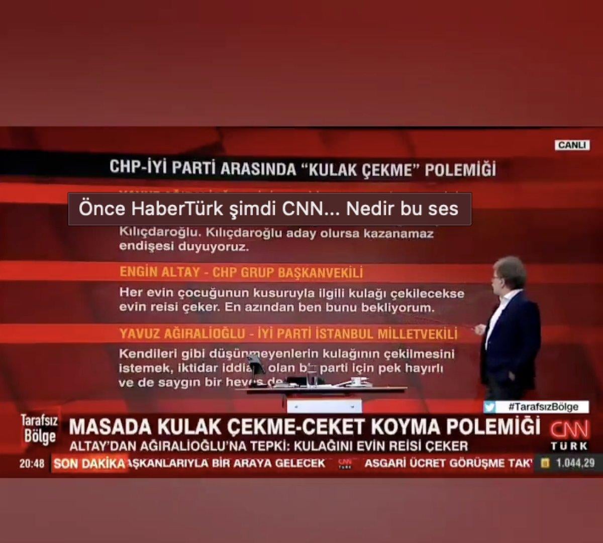 Canlı yayında ne olduğu anlaşılamayan bir ses duyuldu