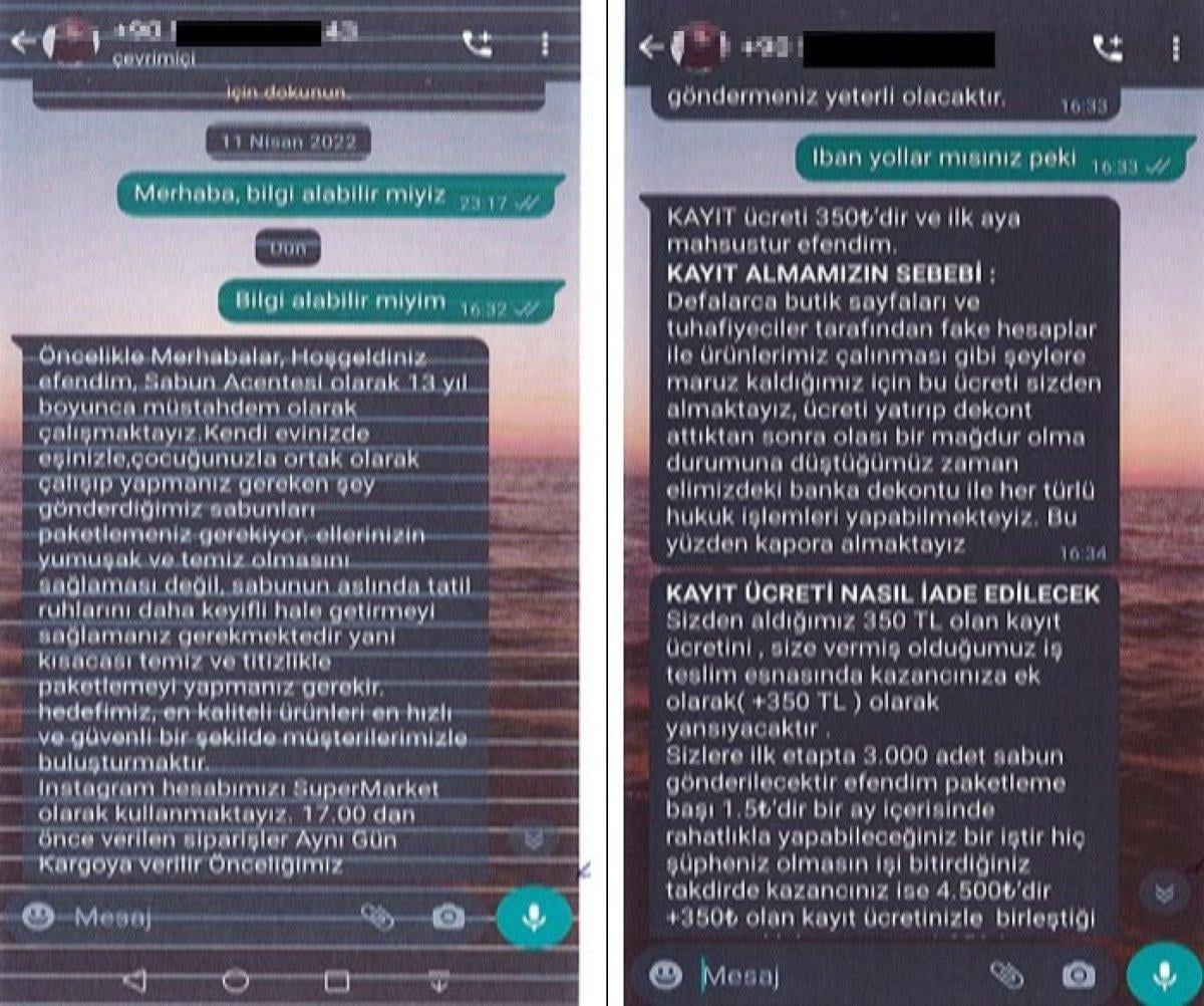 Ev hanımları 'sabun paketleme işi' ile dolandırıldı