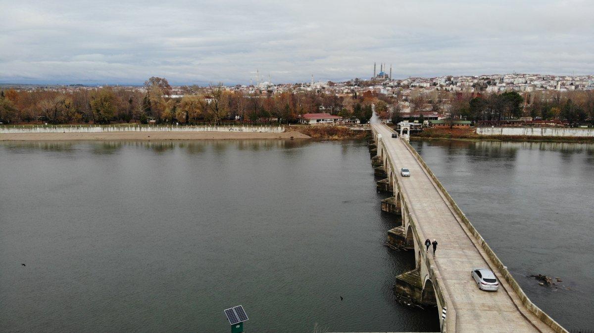 Edirne'de etkili olan yağışlar sonrasında debiler arttı