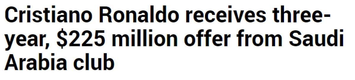 Cristiano Ronaldo, Al-Nassr ile anlaşmak üzere