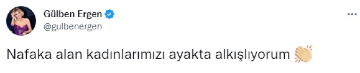 Gülben Ergen: Nafaka alan kadınlarımızı ayakta alkışlıyorum 