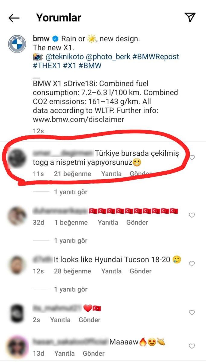 BMW’nin yeni model aracı Togg’a benzetildi 