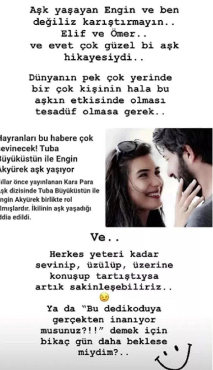 Tuba Büyüküstün hakkında çıkan aşk iddialarına yanıt verdi