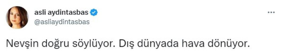 Aslı Aydıntaşbaş'tan Nevşin Mengü'ye 6'lı masa desteği: Doğru söylüyor