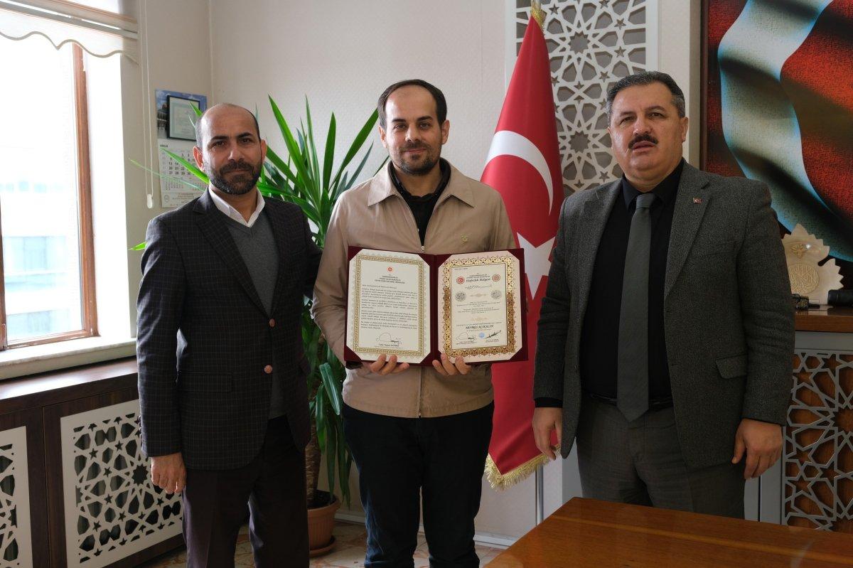 Erzincan'da cezaevinde kaldığı sürede hafız oldu