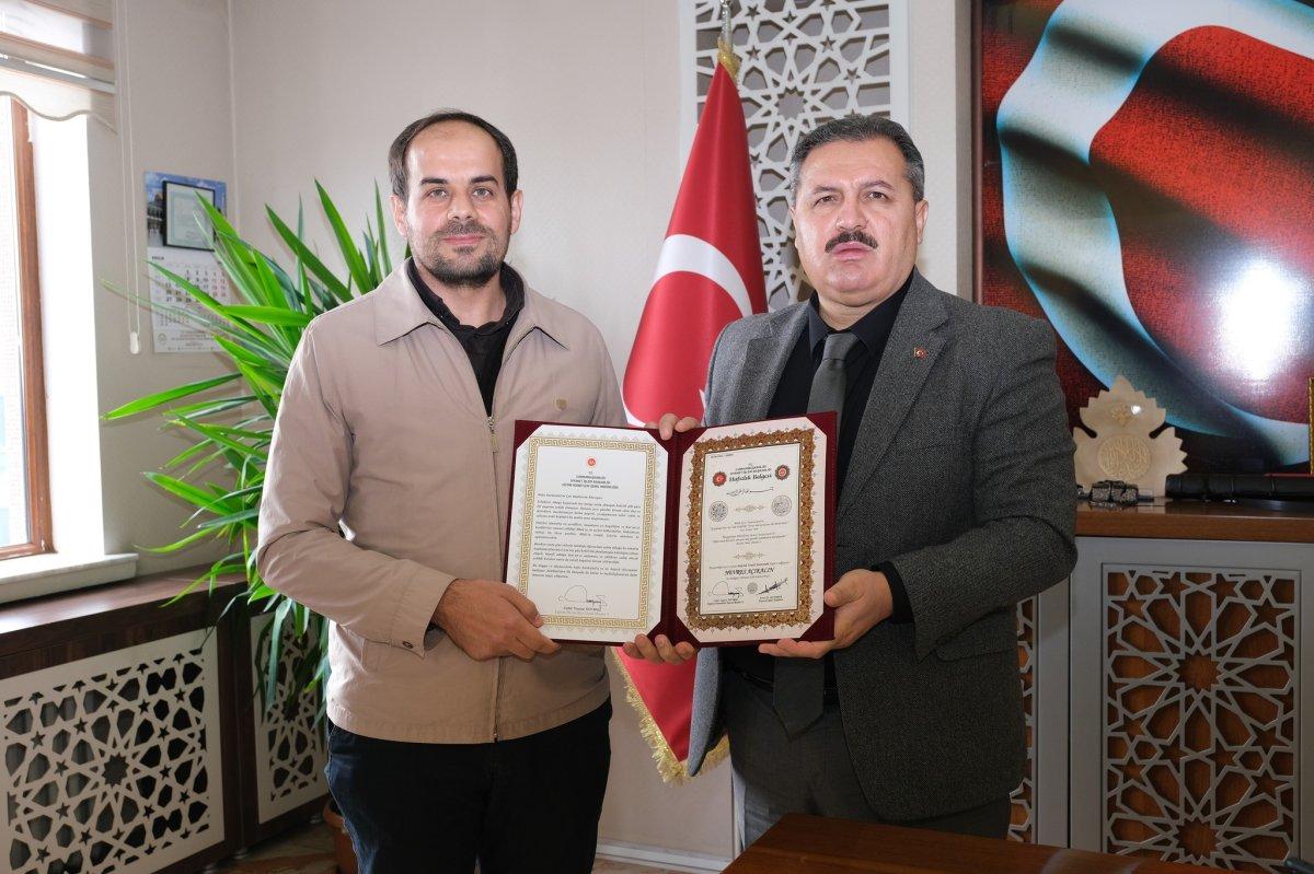 Erzincan'da cezaevinde kaldığı sürede hafız oldu