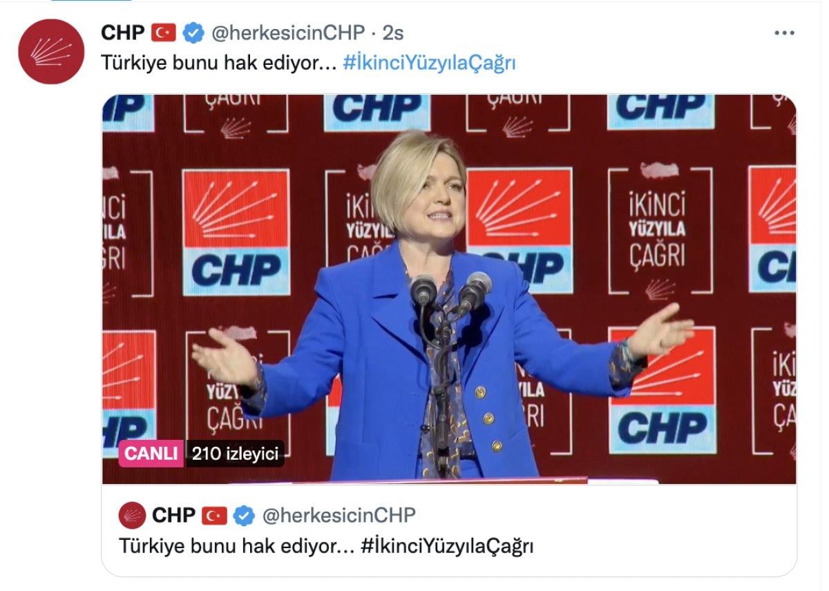 CHP'nin vizyon programını sosyal medyada 210 kişi takip etti