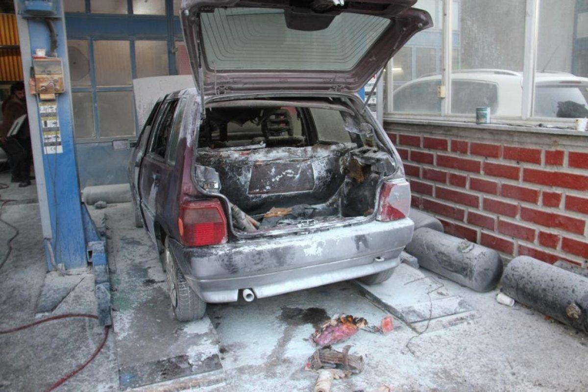 Konya’da LPG’li araç tamiratı sırasında patlama 