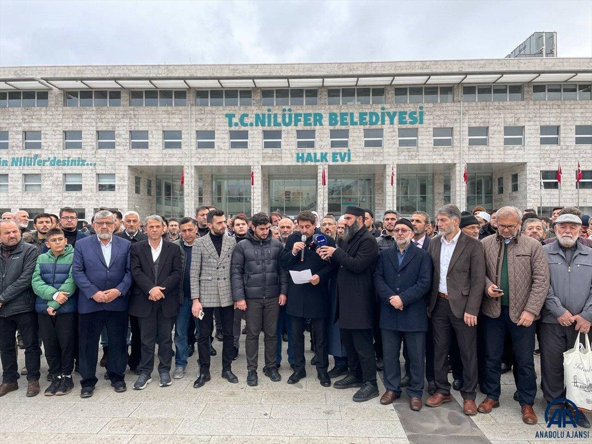 Bursa'da sivil toplum kuruluşları Nilüfer Belediyesi'ni protesto etti