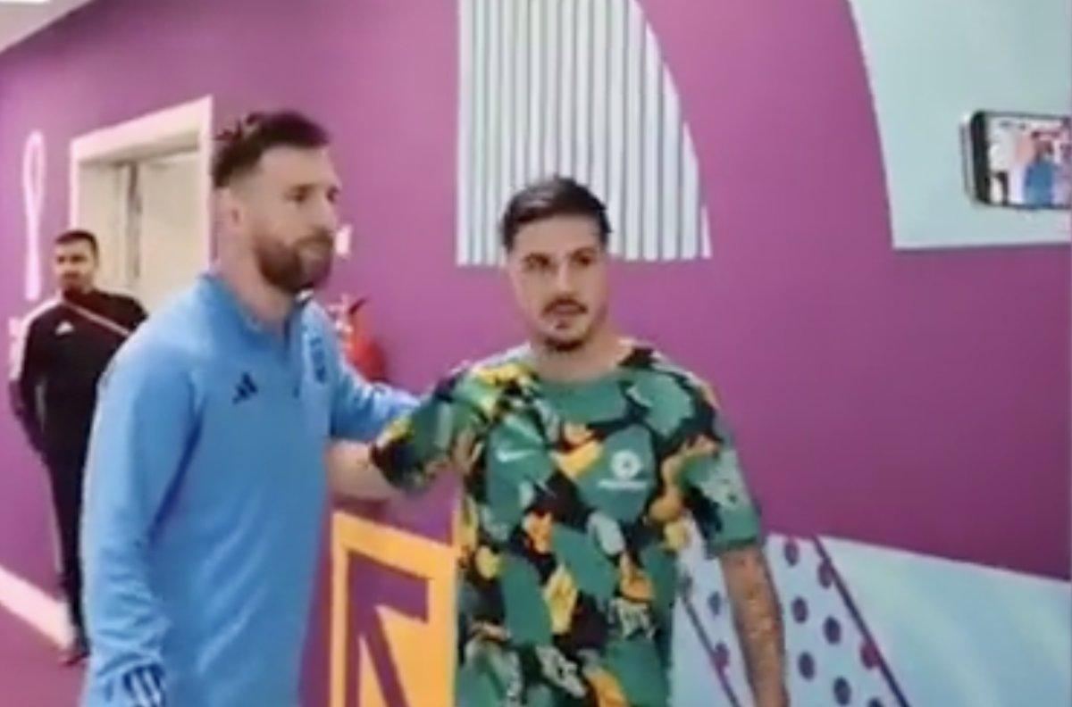 Avustralyalı oyuncular, Messi ile fotoğraf çektirmek için sıraya girdi