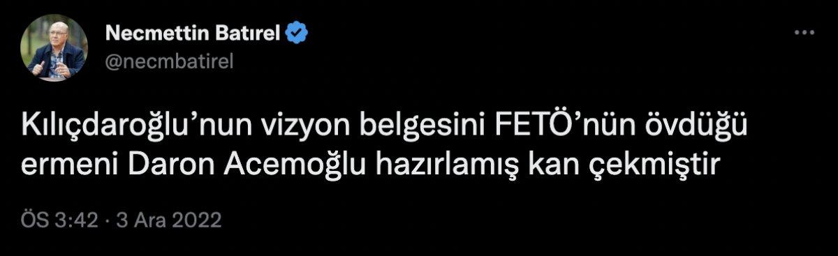 Özgür Demirtaş ve Necmettin Batırel arasında 'Daron Acemoğlu' tartışması