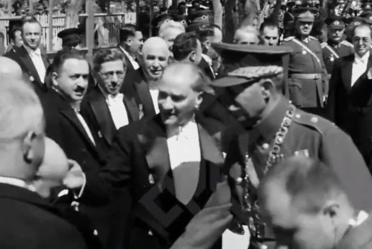Atatürk’ün İran Şahı Rıza Pehlevi’yi karşıladığı görüntüler