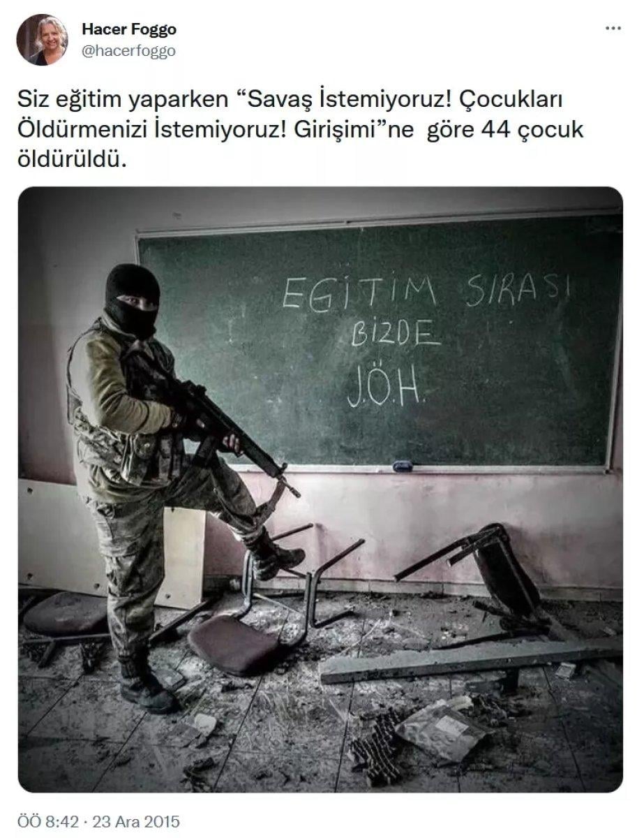 Hacer Foggo'dan TSK'ya Hendek olaylarında katliam iftirası