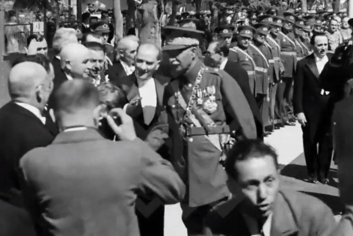 Atatürk’ün İran Şahı Rıza Pehlevi’yi karşıladığı görüntüler