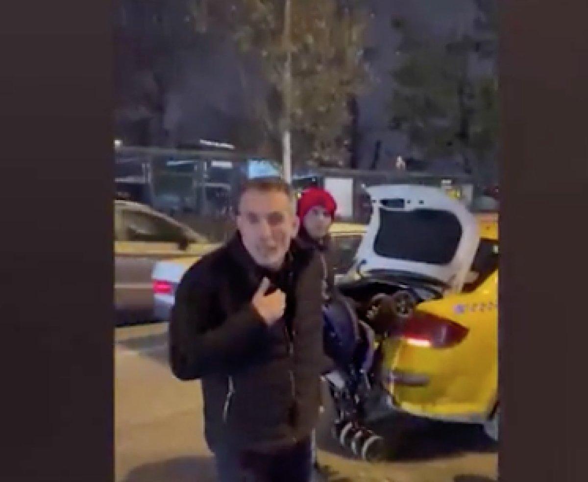 İstanbul'da Türk yerine Arapları aracına alan taksici kamerada
