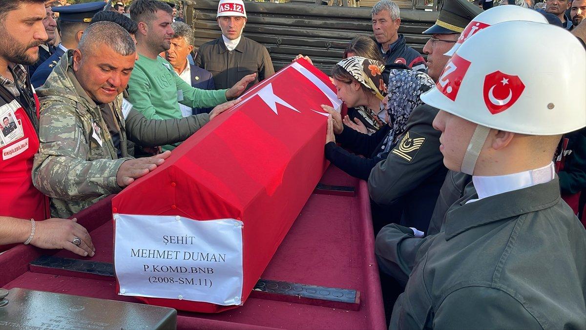 Pençe şehidi Binbaşı Mehmet Duman'a veda