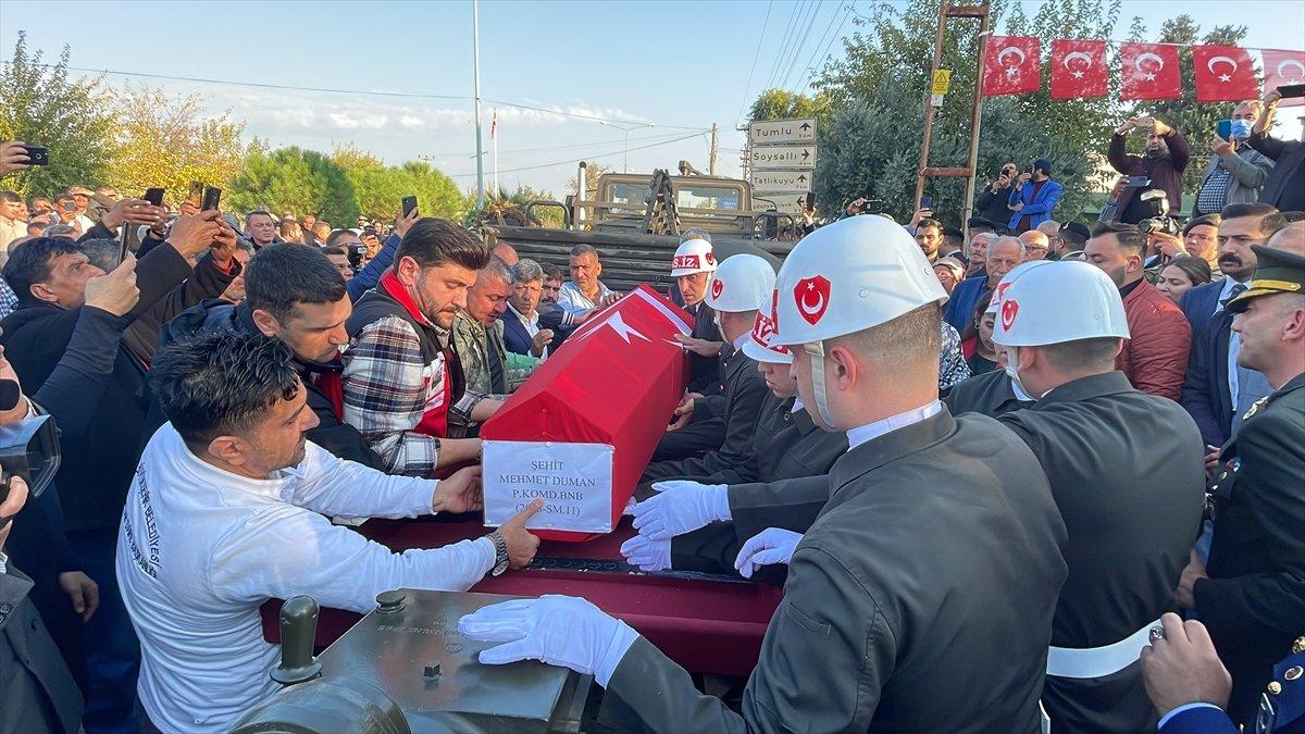 Pençe şehidi Binbaşı Mehmet Duman'a veda