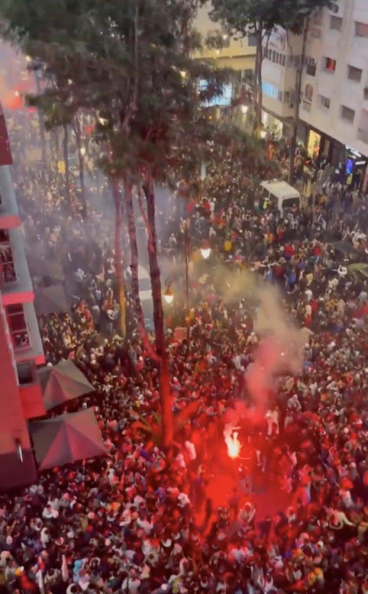 Fas'ta çeyrek final kutlamaları