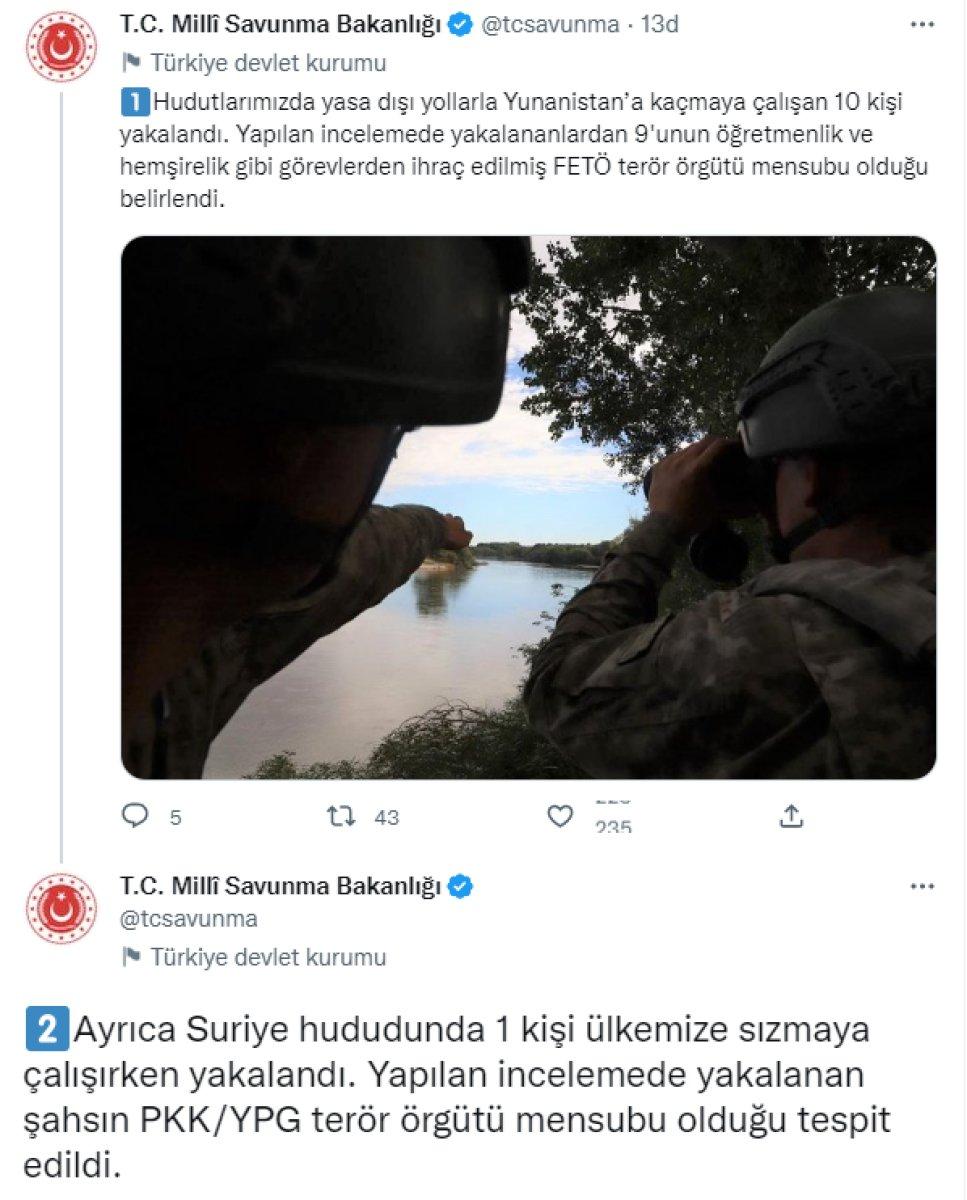 Hudut birlikleri 10 kişinin yasa dışı geçişini önledi