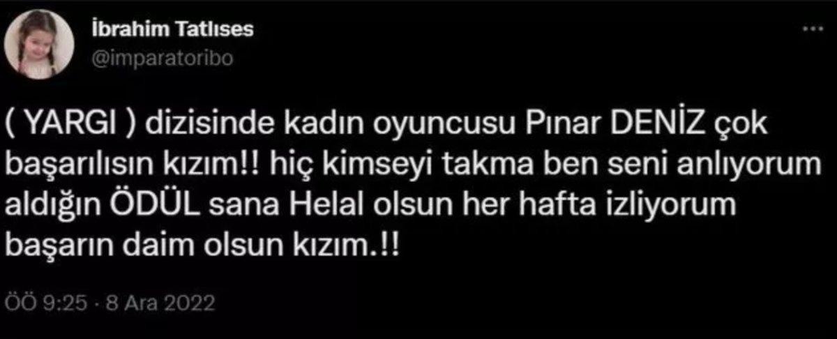 İbrahim Tatlıses’ten Pınar Deniz'e destek