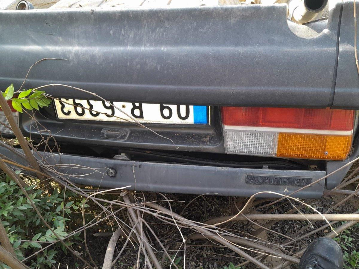 Aydın'da kontrolden çıkan araç metrelerce yüksekten yuvarlandı