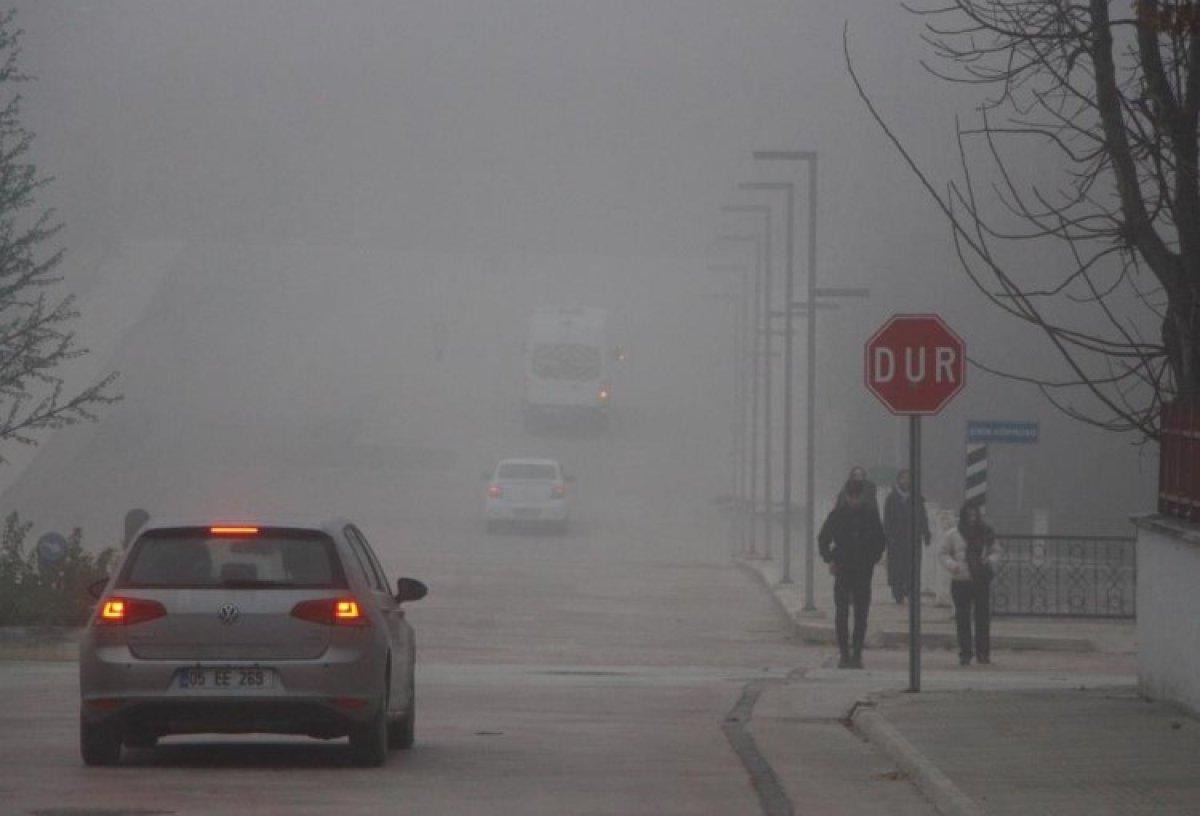 Amasya'dan sis manzaraları