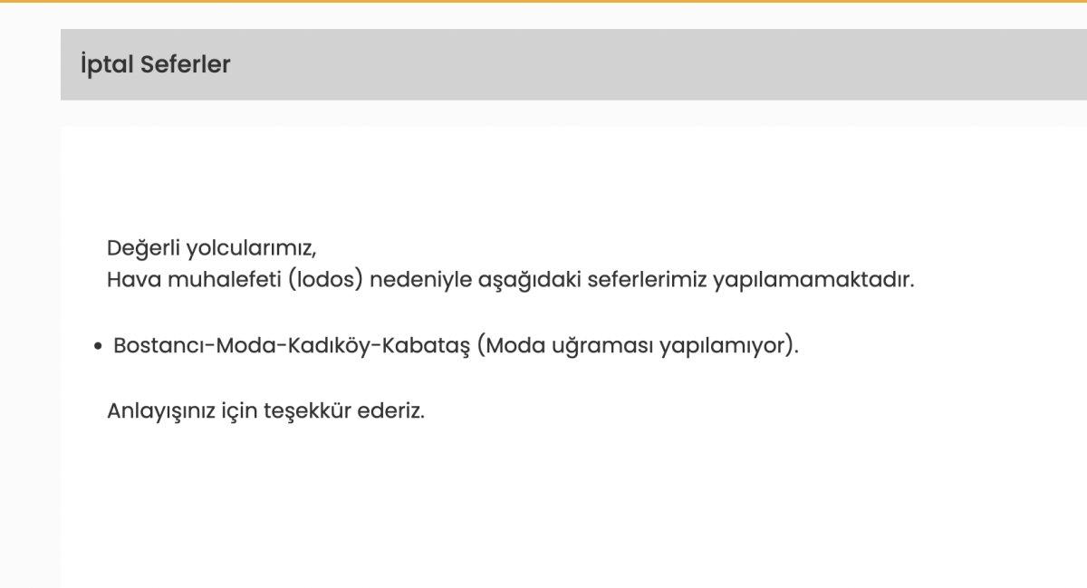 İstanbul'da hava muhalefeti sebebiyle vapur seferleri iptal edildi