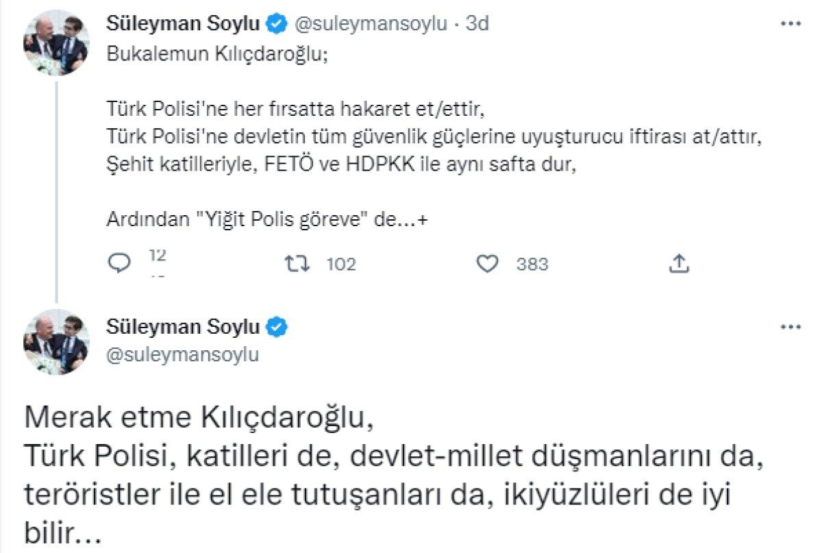 Süleyman Soylu: Bukalemun Kılıçdaroğlu
