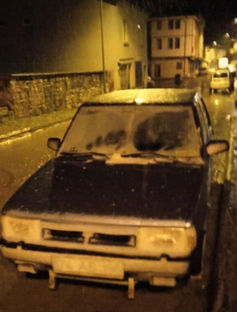 Karabük Eflani’de kar yağışı etkili oldu