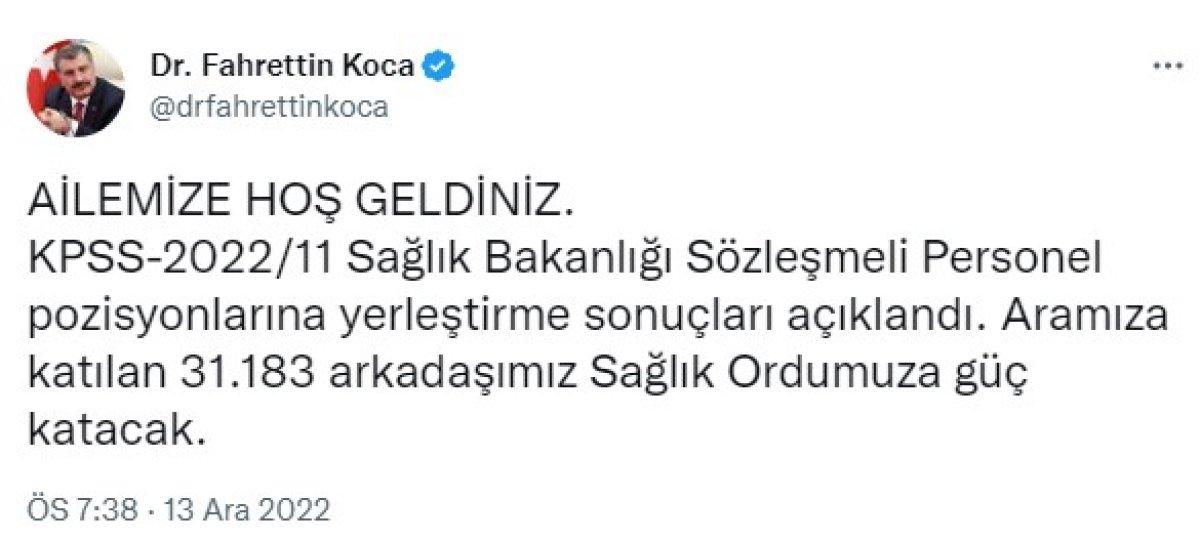 Sağlık Bakanlığı yerleştirme sonuçları açıklandı 