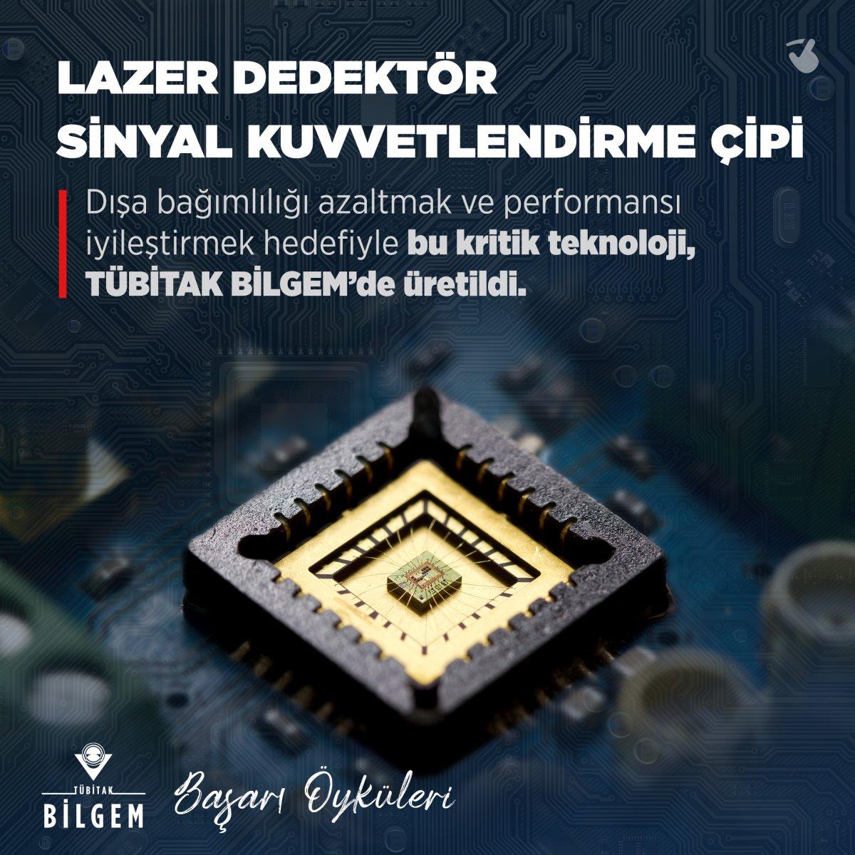TÜBİTAK'tan Lazer Dedektör Sinyal Kuvvetlendirme Çipi paylaşımı