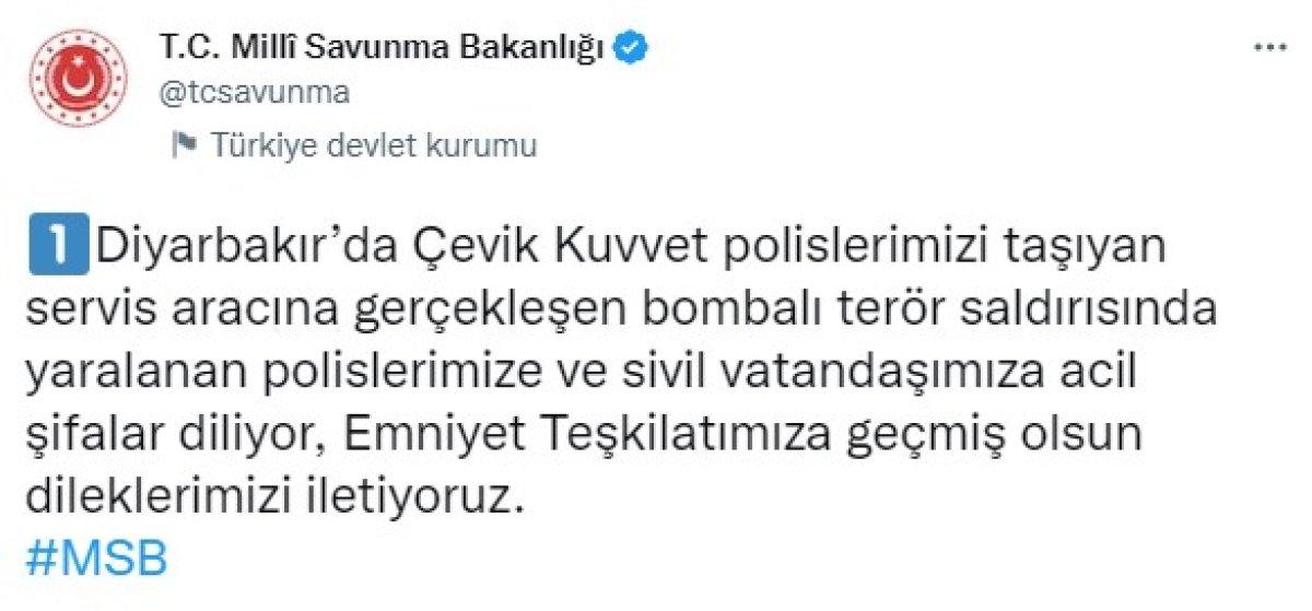 Milli Savunma Bakanlığından terörle mücadelede kararlılık mesajı