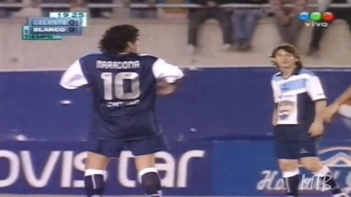 Lionel Messi ve Diego Maradona'nın birlikte oynadığı karşılaşma