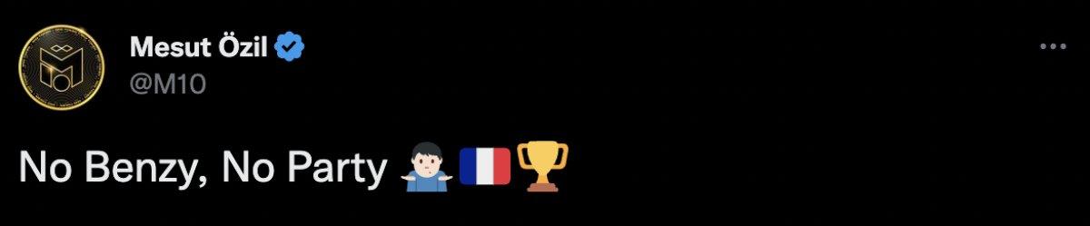 Mesut Özil'den Benzema göndermesi