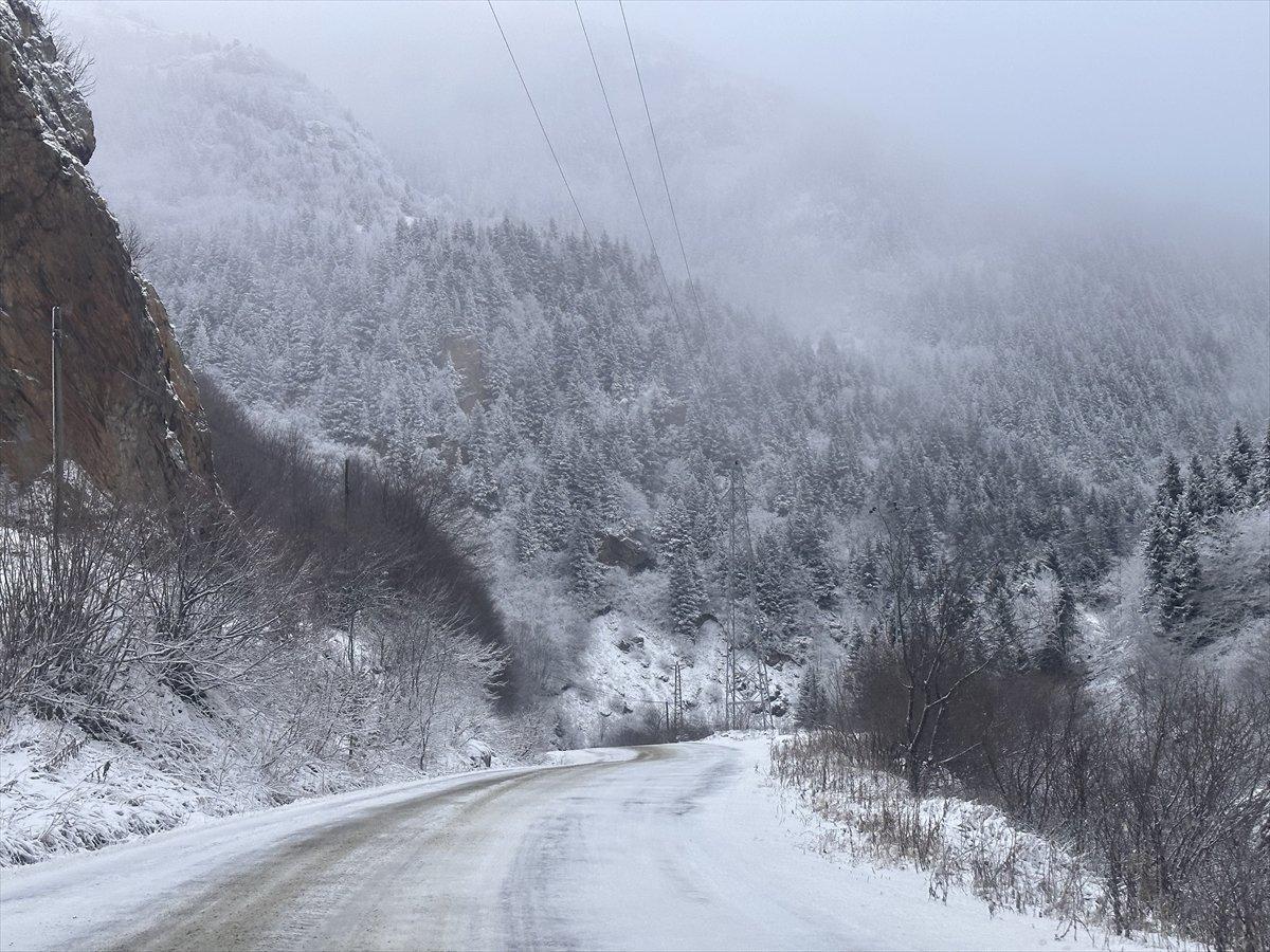 Doğu Karadeniz'in yüksek kesimleri beyaza büründü