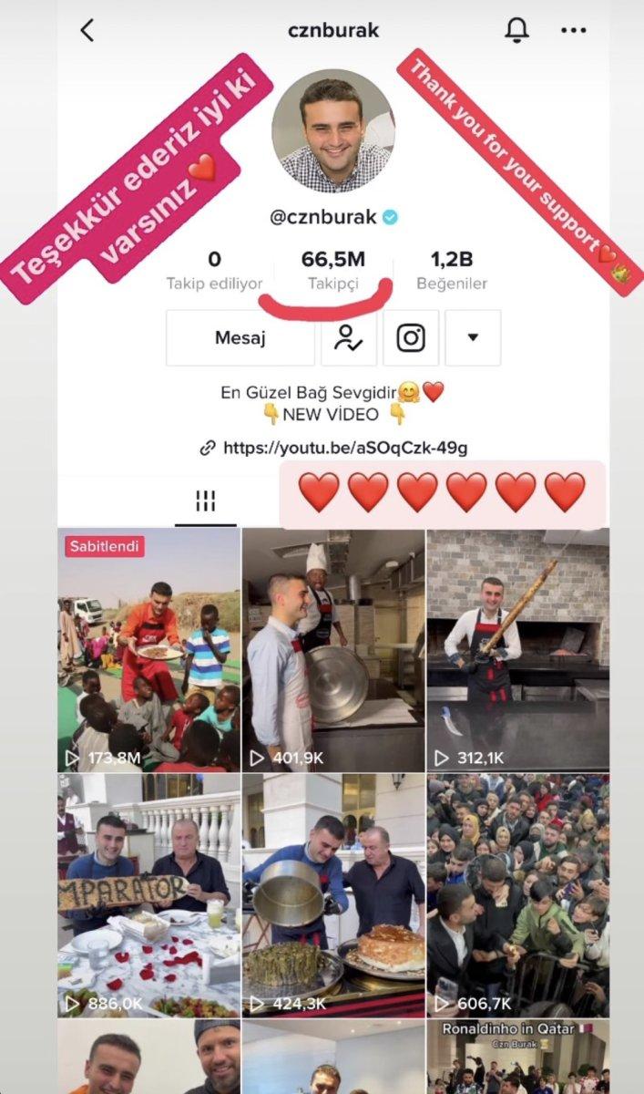 TikTok'tan CZN Burak'a Türkiye'nin 1 numarası ödülü