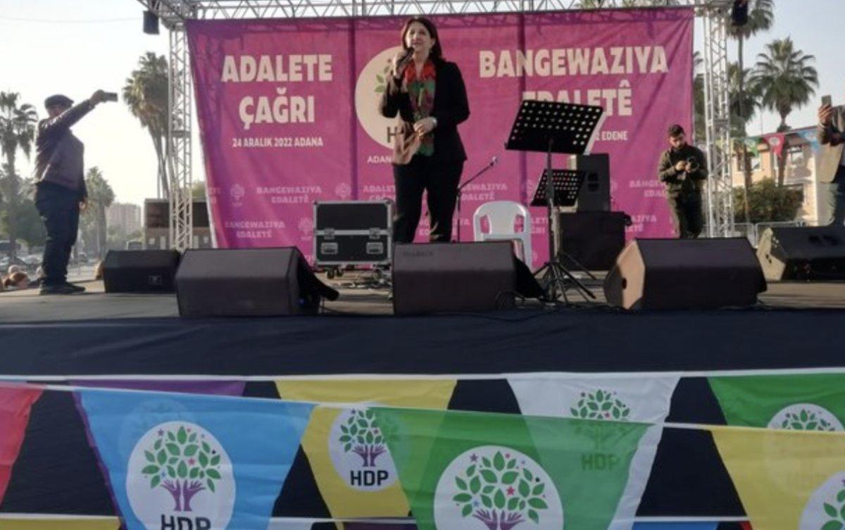 HDP'nin Adana mitingi az katılım nedeniyle fiyaskoya döndü