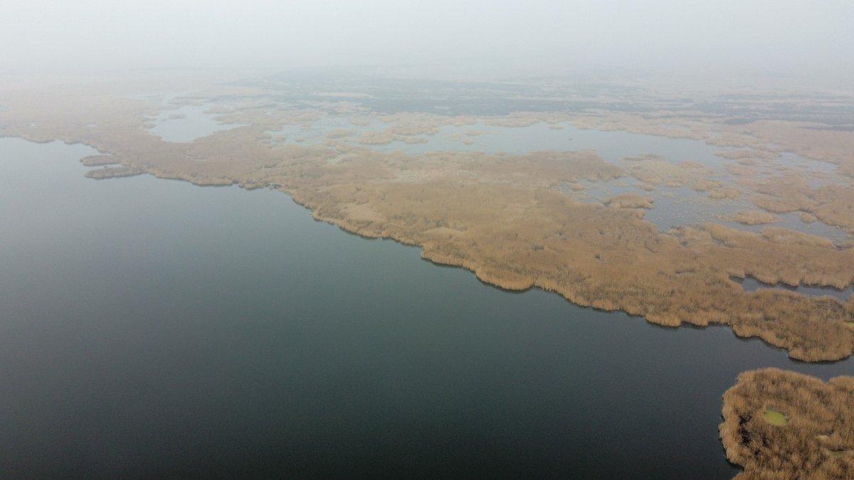 Eber Gölü'nde su seviyesi yükseldi 