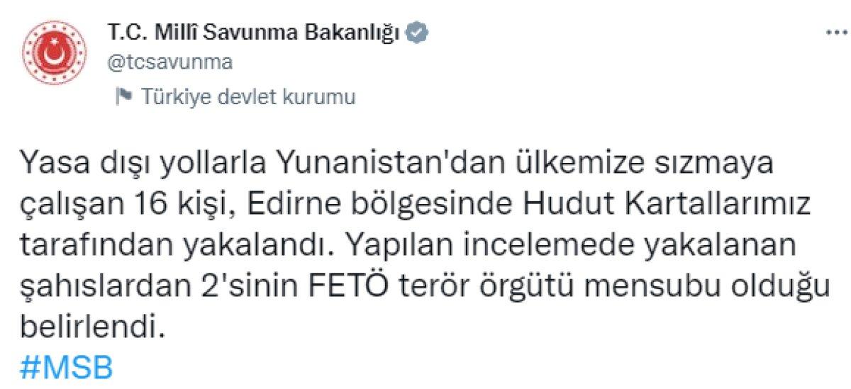 Hudut birlikleri 16 kişinin yasa dışı geçişini önledi