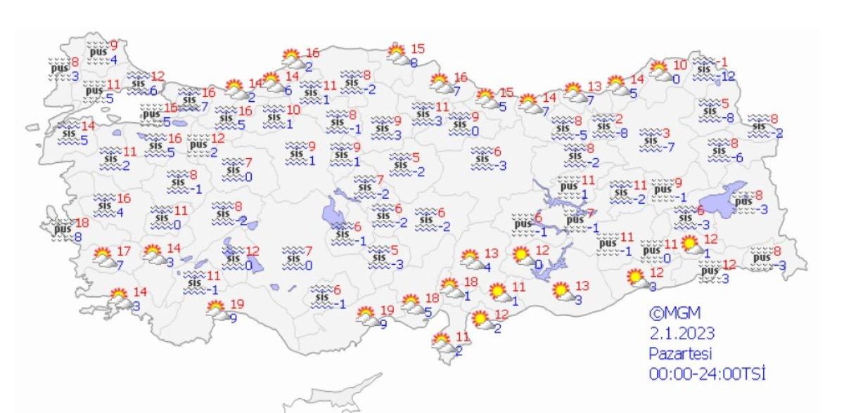 Yeni yılda Marmara Bölgesi'nde yüksek basınç etkili olacak 