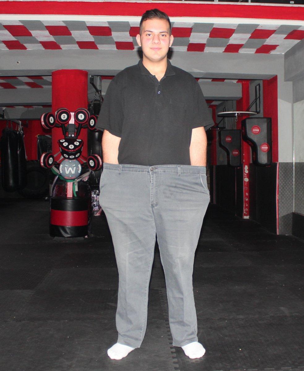 Manisa’da 19 yaşındaki genç 4 ayda 57 kilo verdi