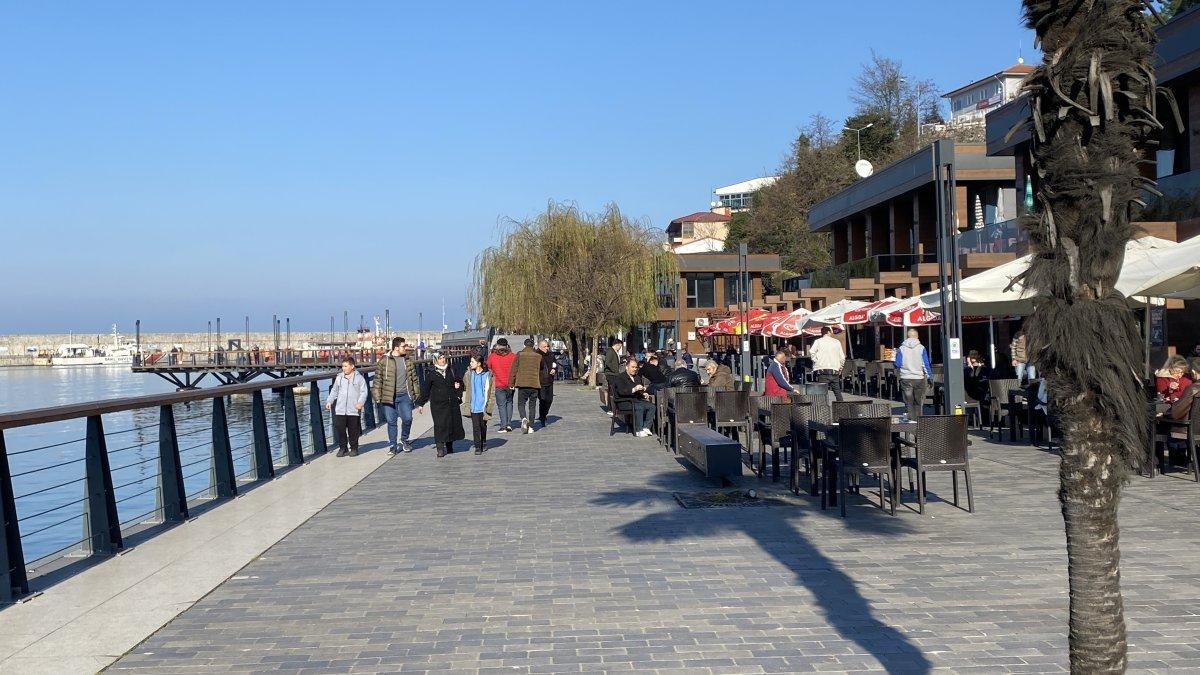 Zonguldak'ta yazdan kalma gün yaşandı