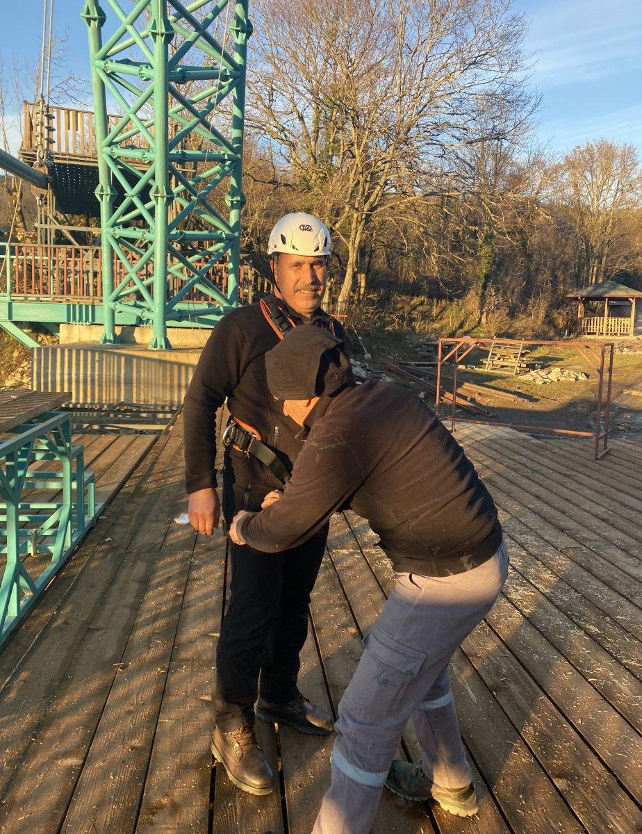 Kastamonu’da Türkiye’nin ilk uçurum salıncağı kuruldu